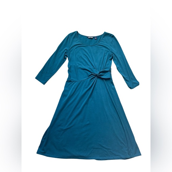 Lands’ End Teal Midi Style Easy to Wear Slip on Dress size 6-8 - Picture 4 of 8